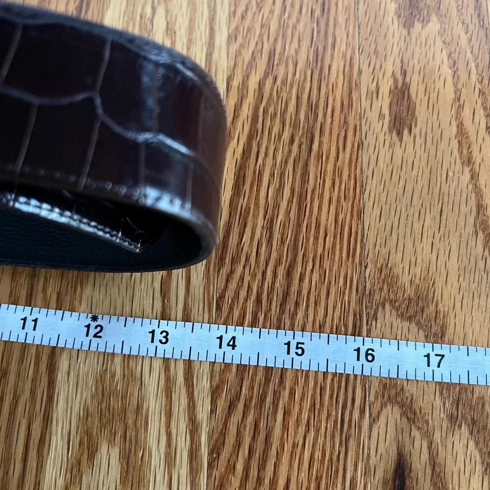 Connie Bates Farenheit Brown Leather Belt Semi Precious Stones 28